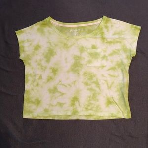Aeropostale green/white crop top size s/p